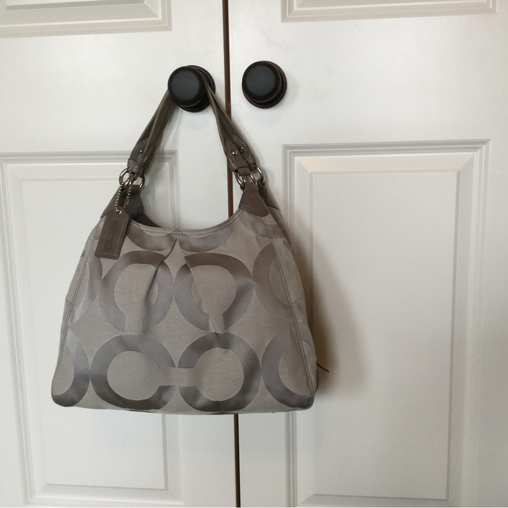 Coach Logo Canvas large shoulder bag
